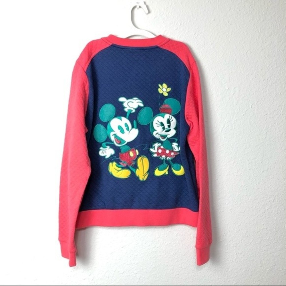 Disney Parks Quilted Jacket girls XL mickey minnie Patch Walt Disney World